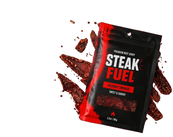 STEAK FUEL air-cured biltong bag.